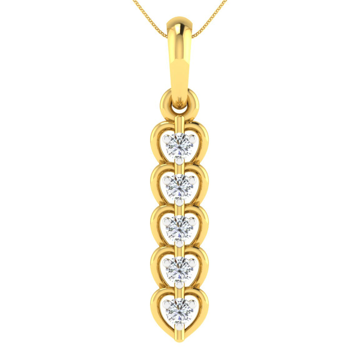 Enigmatic Echo Diamond Pendant 18K