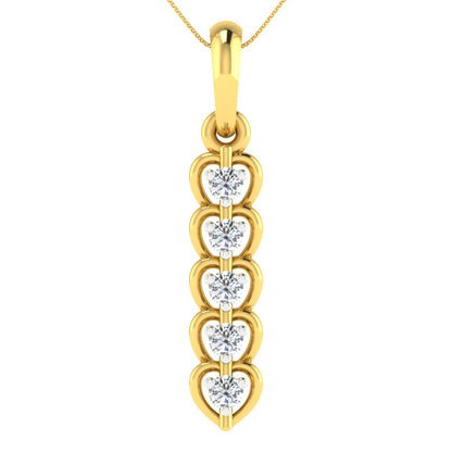 Enigmatic Echo Diamond Pendant 18K