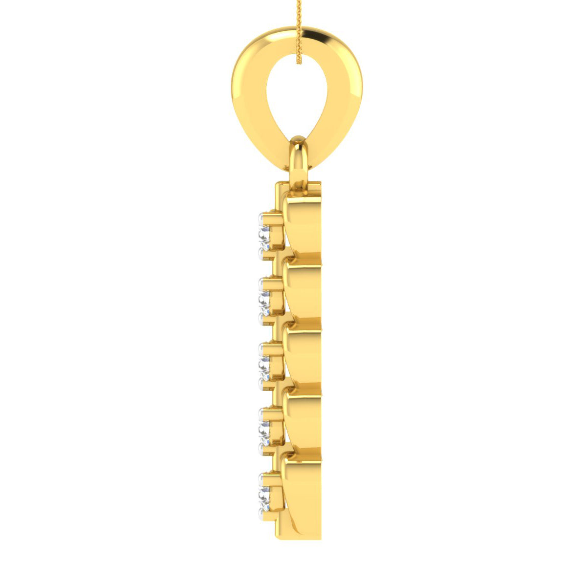 Enigmatic Echo Diamond Pendant 18K