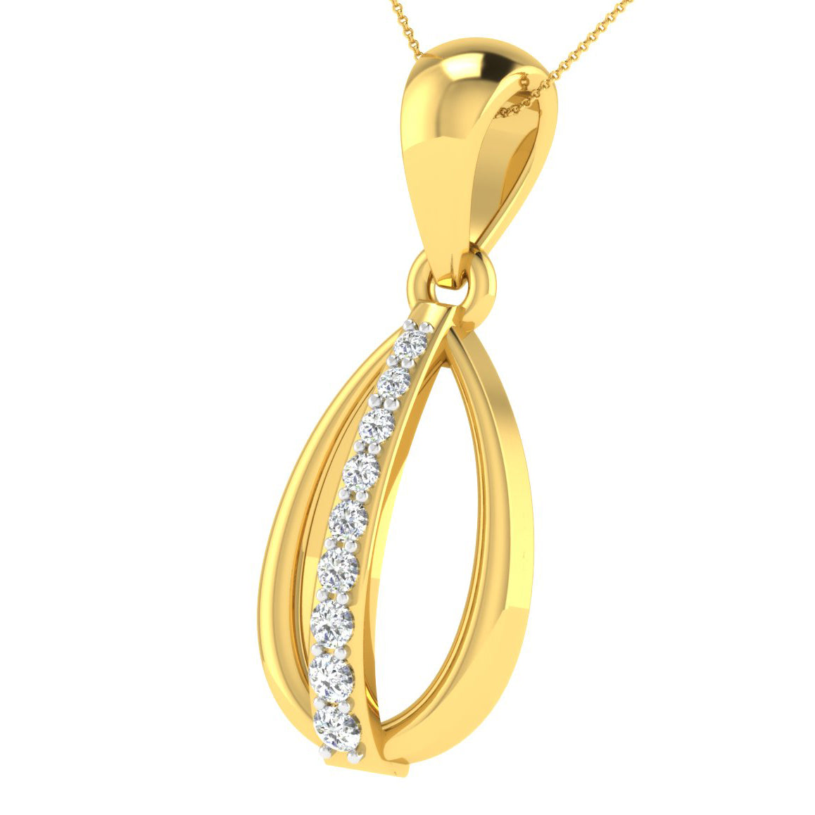 Cosmic Charm Diamond Pendant 18K