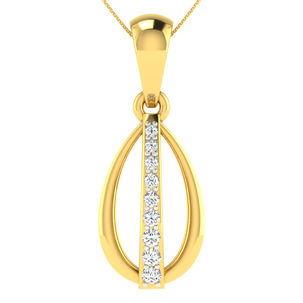 Cosmic Charm Diamond Pendant 18K