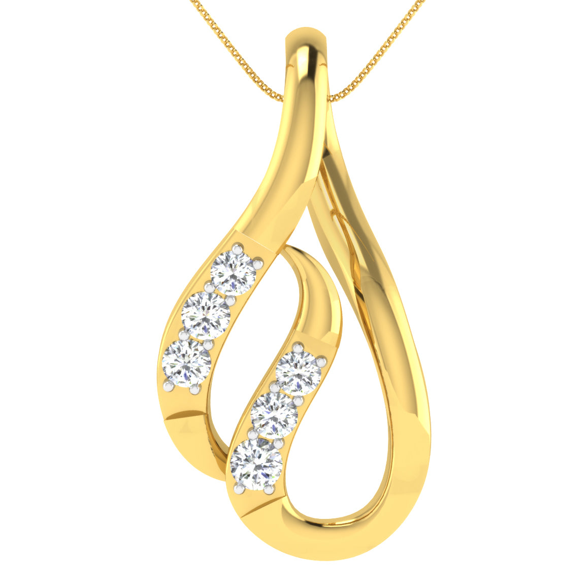 Radiant Reverie Diamond Pendant 18K