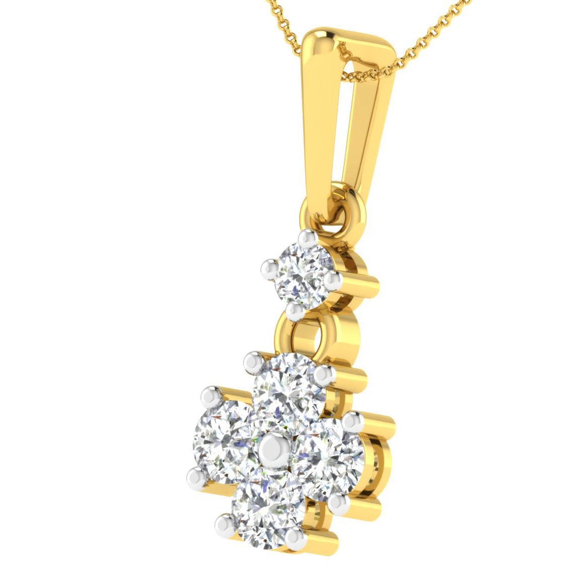 Floral Diamond Pendant