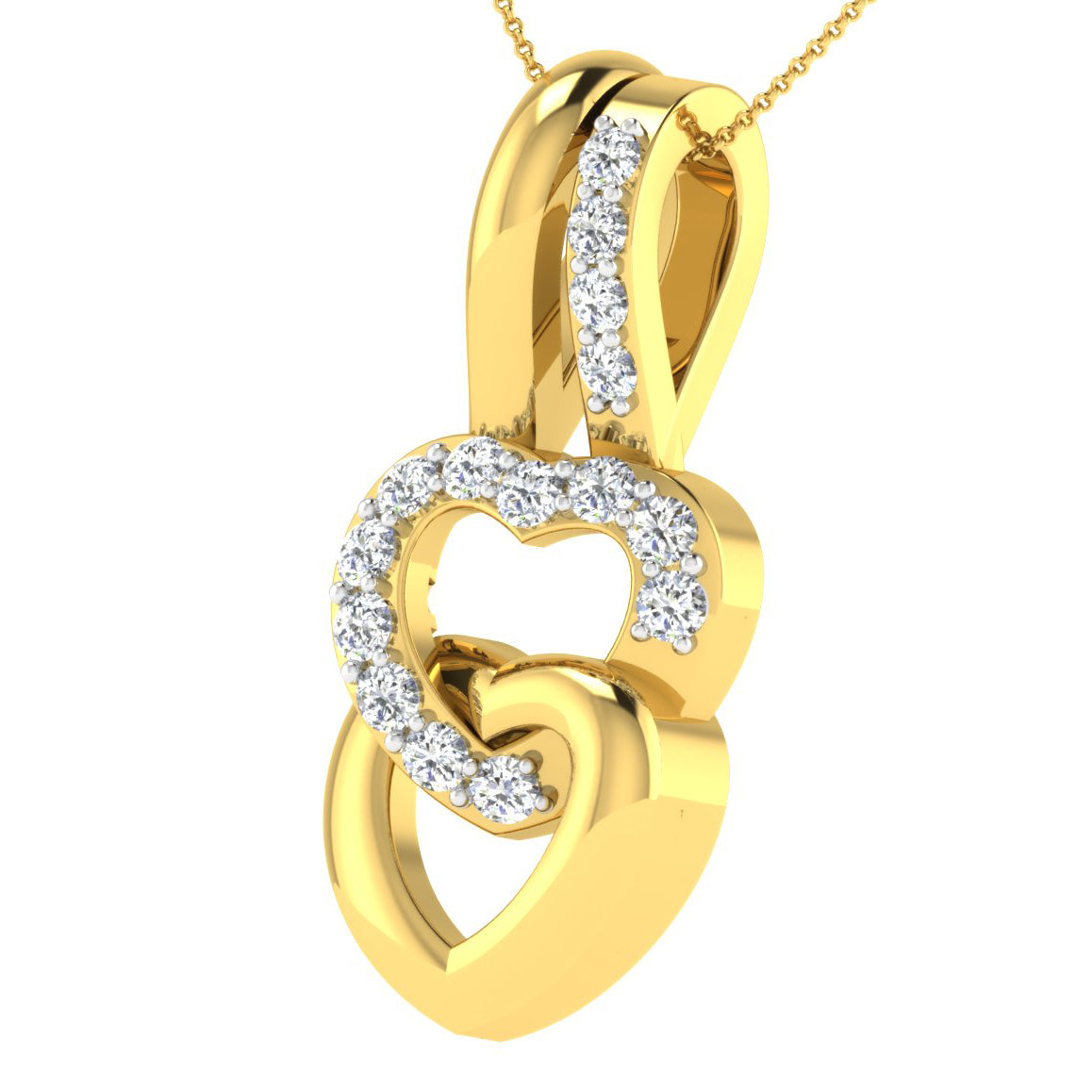 Cosmic Diamond Pendant 18K