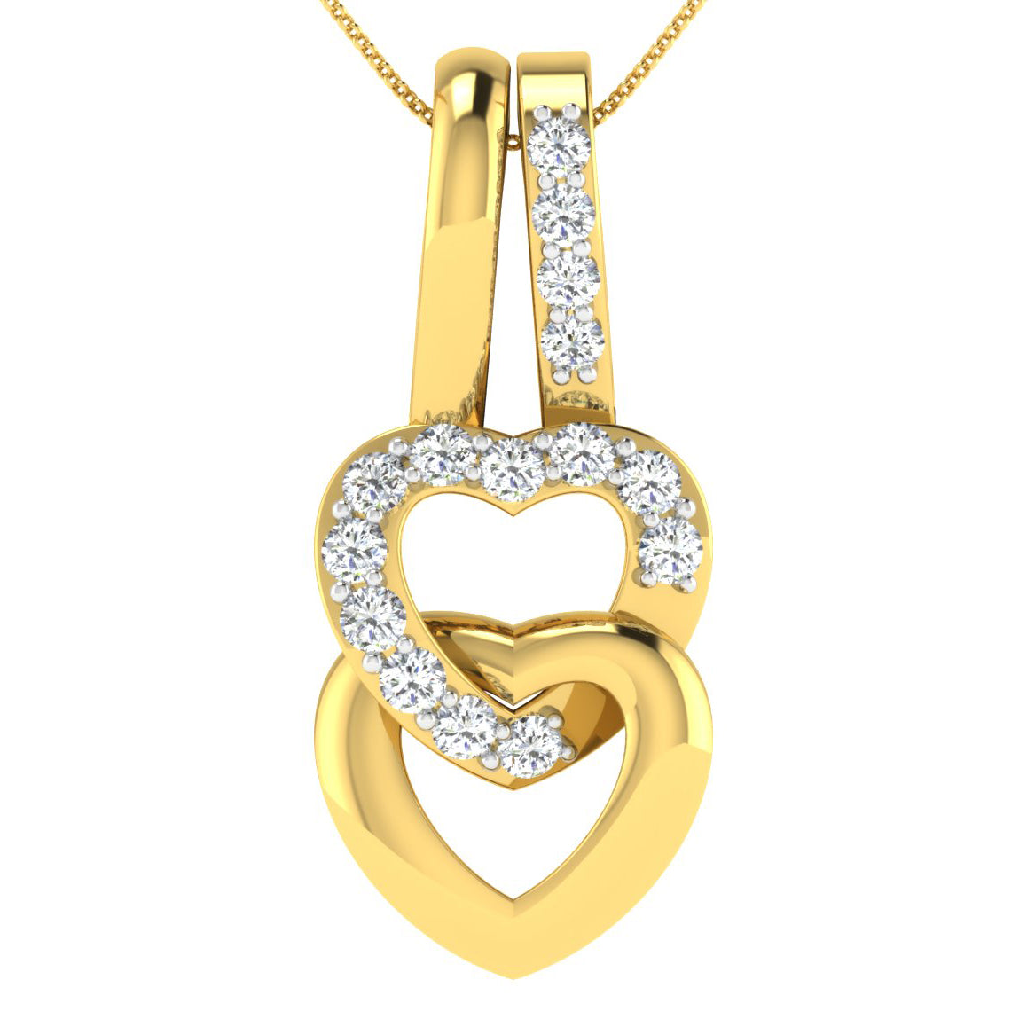 Cosmic Diamond Pendant 18K