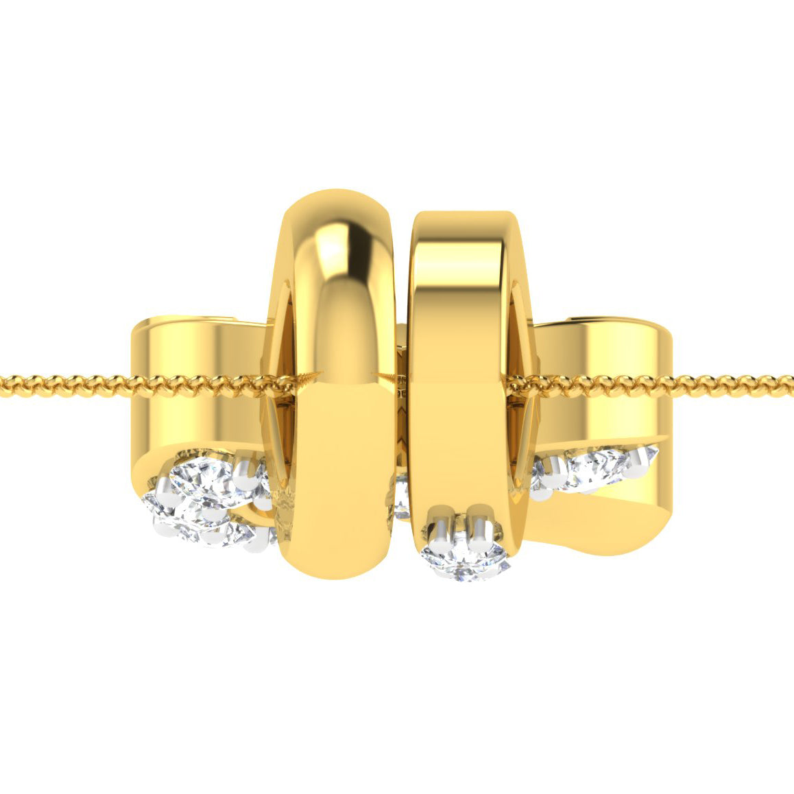 Cosmic Diamond Pendant 18K