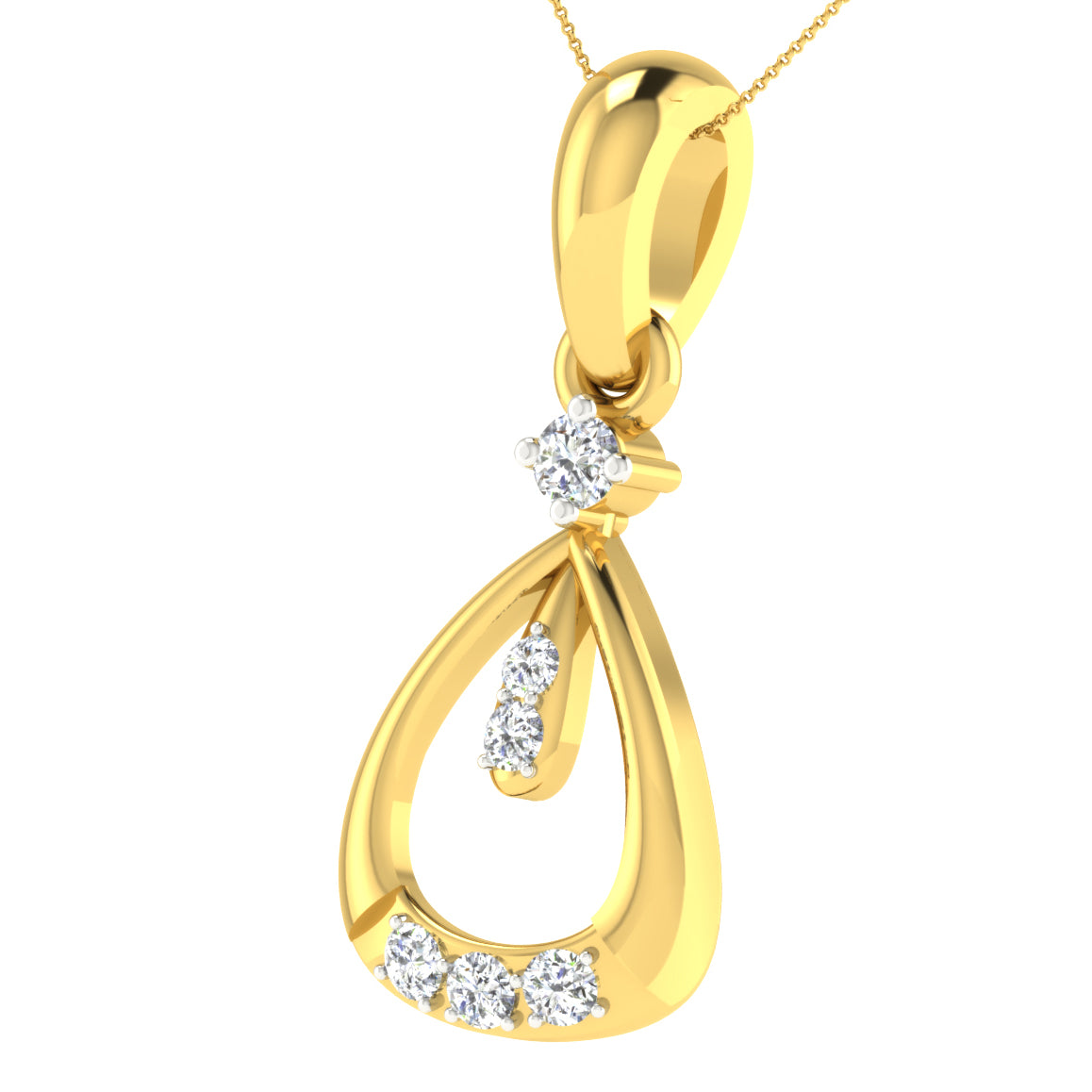Gleaming Galaxy Diamond Pendant 18K
