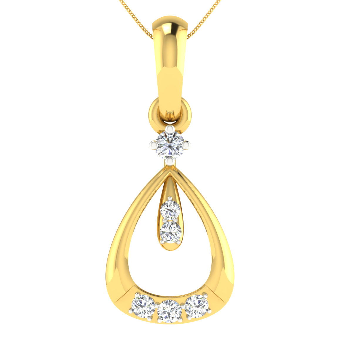 Gleaming Galaxy Diamond Pendant 18K