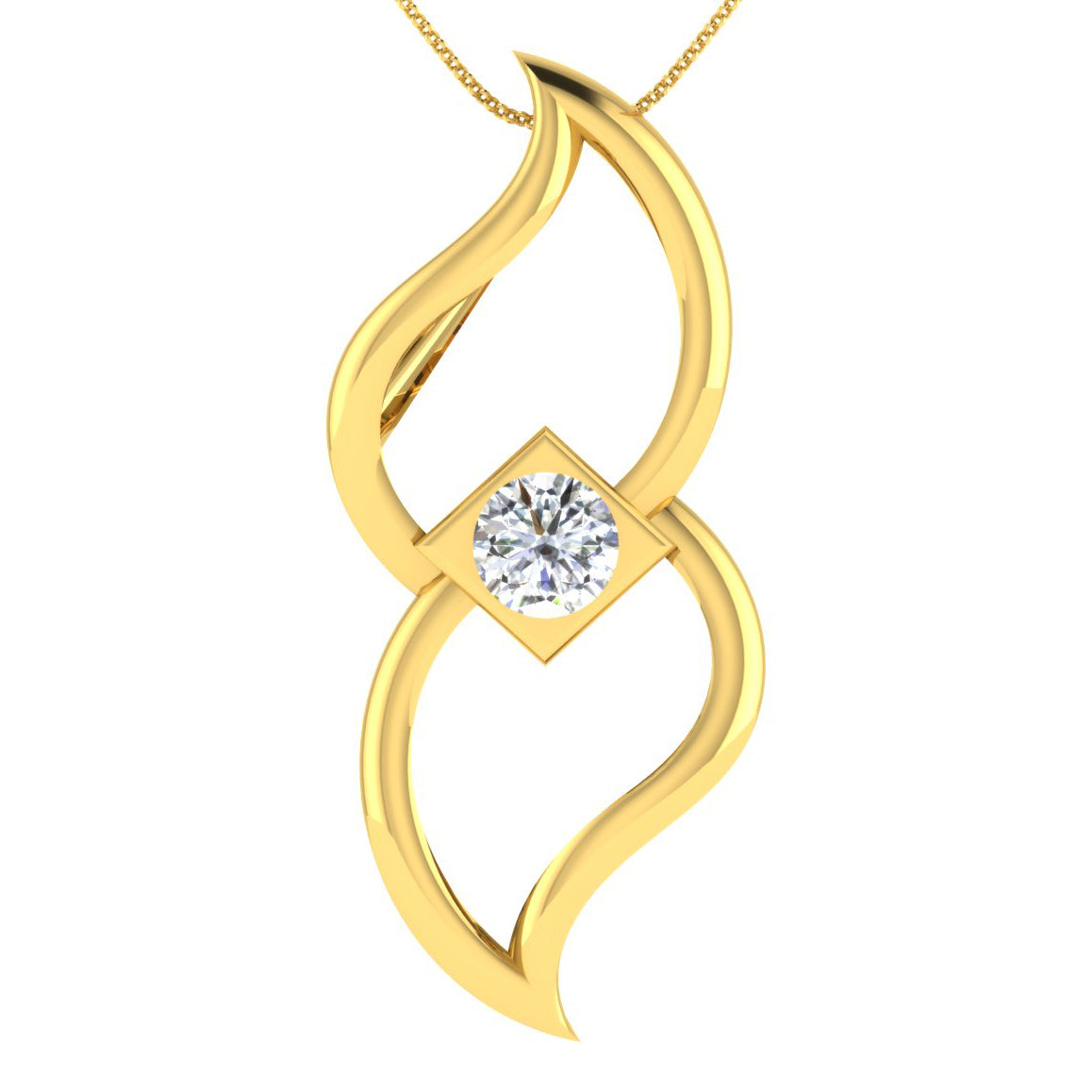 Tranquility Diamond Pendant 18K