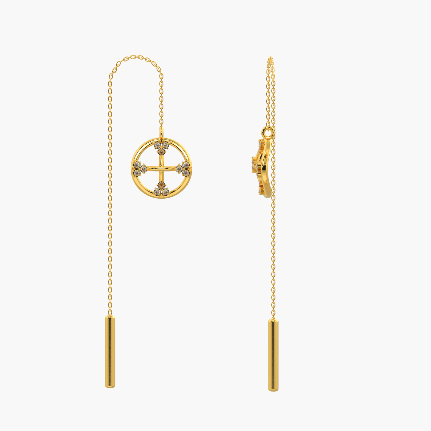 Chain Cascade Earrings 18K