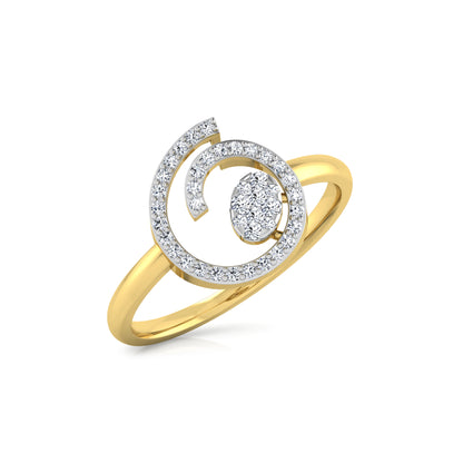 Whispering Whirlwind 14Kt Diamond Ring