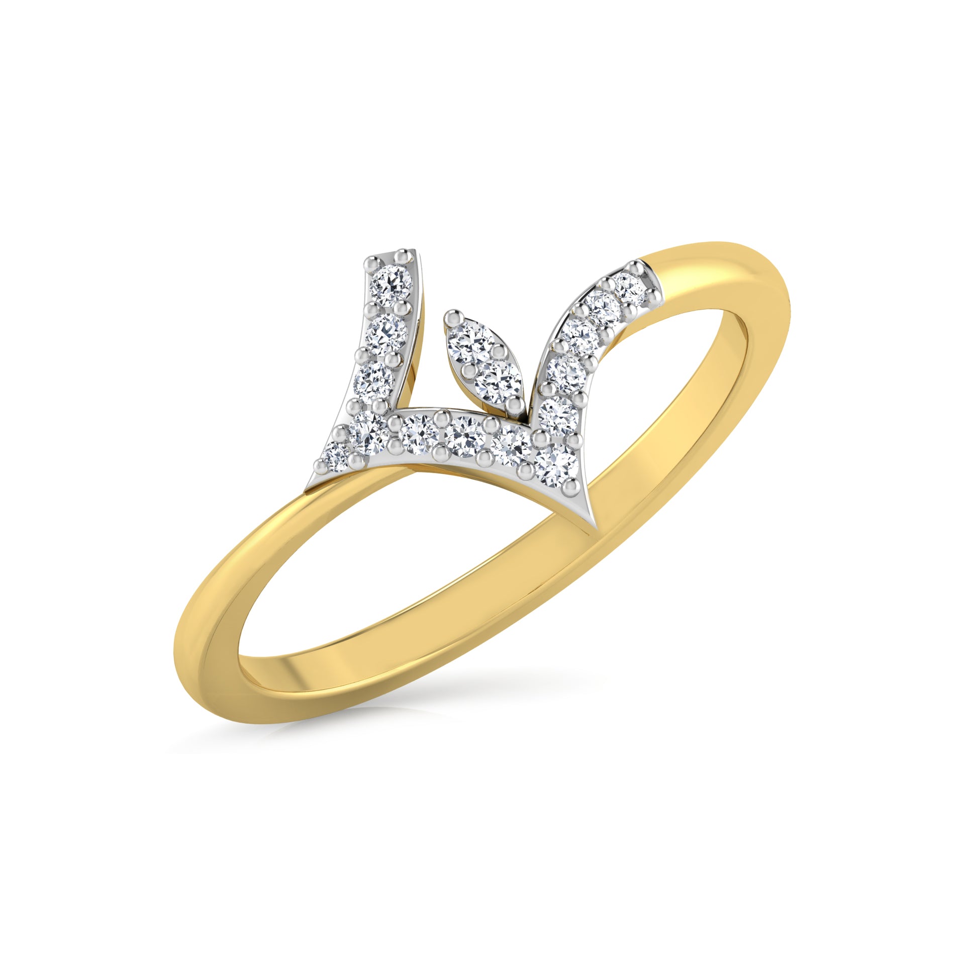 Ethereal Echo Elegance 14Kt Diamond Ring