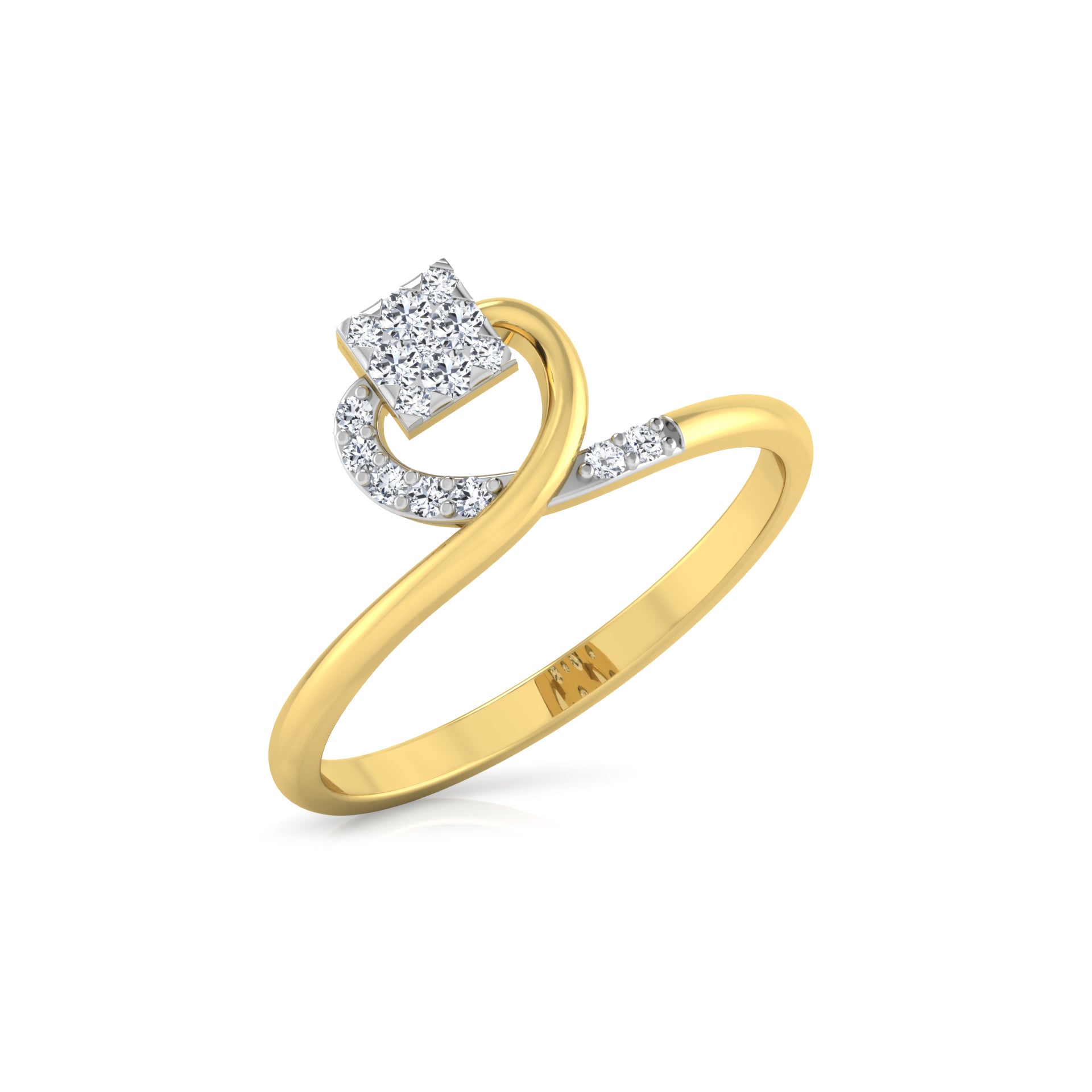 Enigmatic Eternity Echo 14Kt Diamond Ring