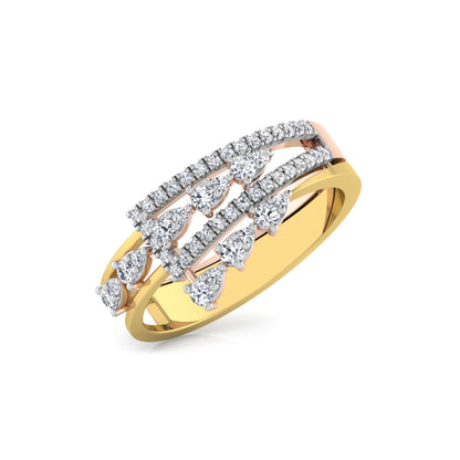 Blushing Blossom Breeze 14Kt Diamond Ring