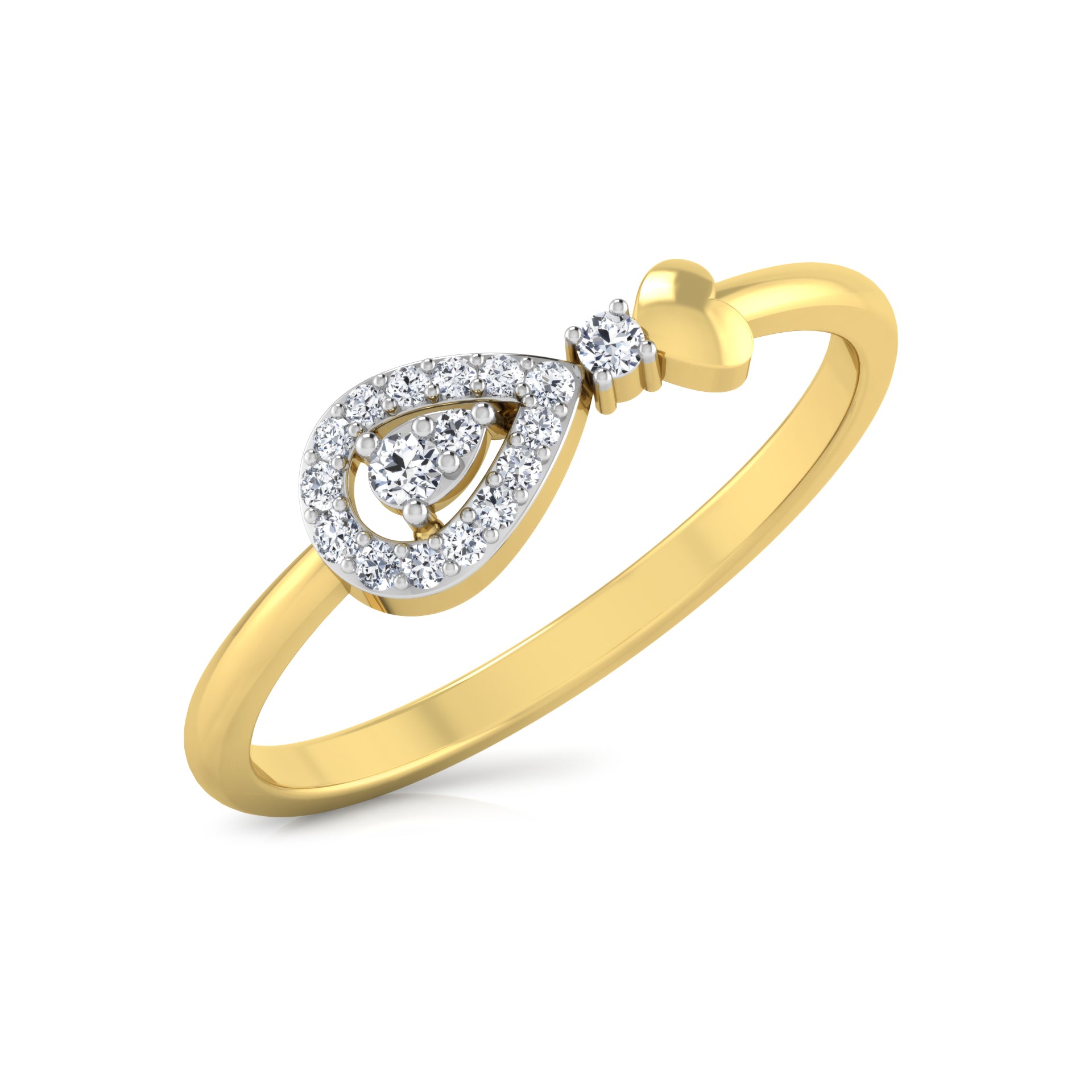 Blushing Blush Bouquet 14Kt Diamond Ring