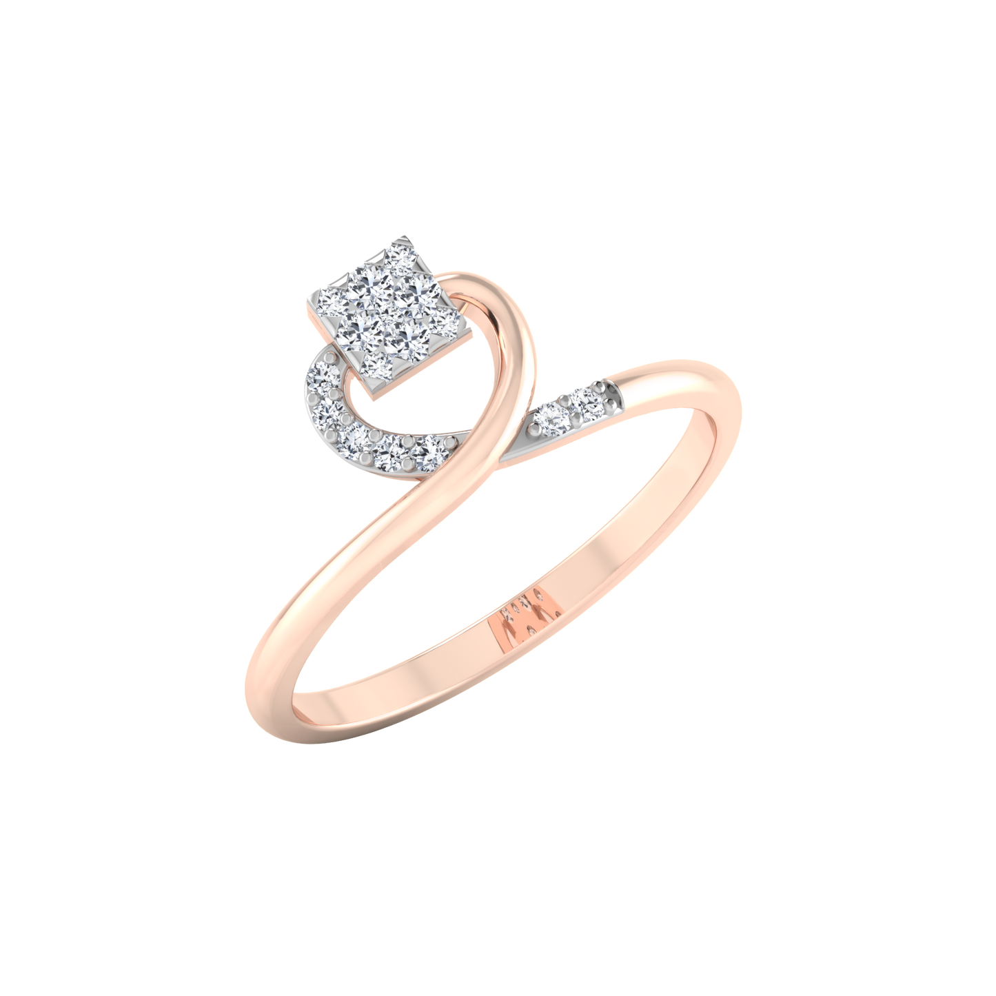 Enigmatic Eternity Echo 14Kt Diamond Ring