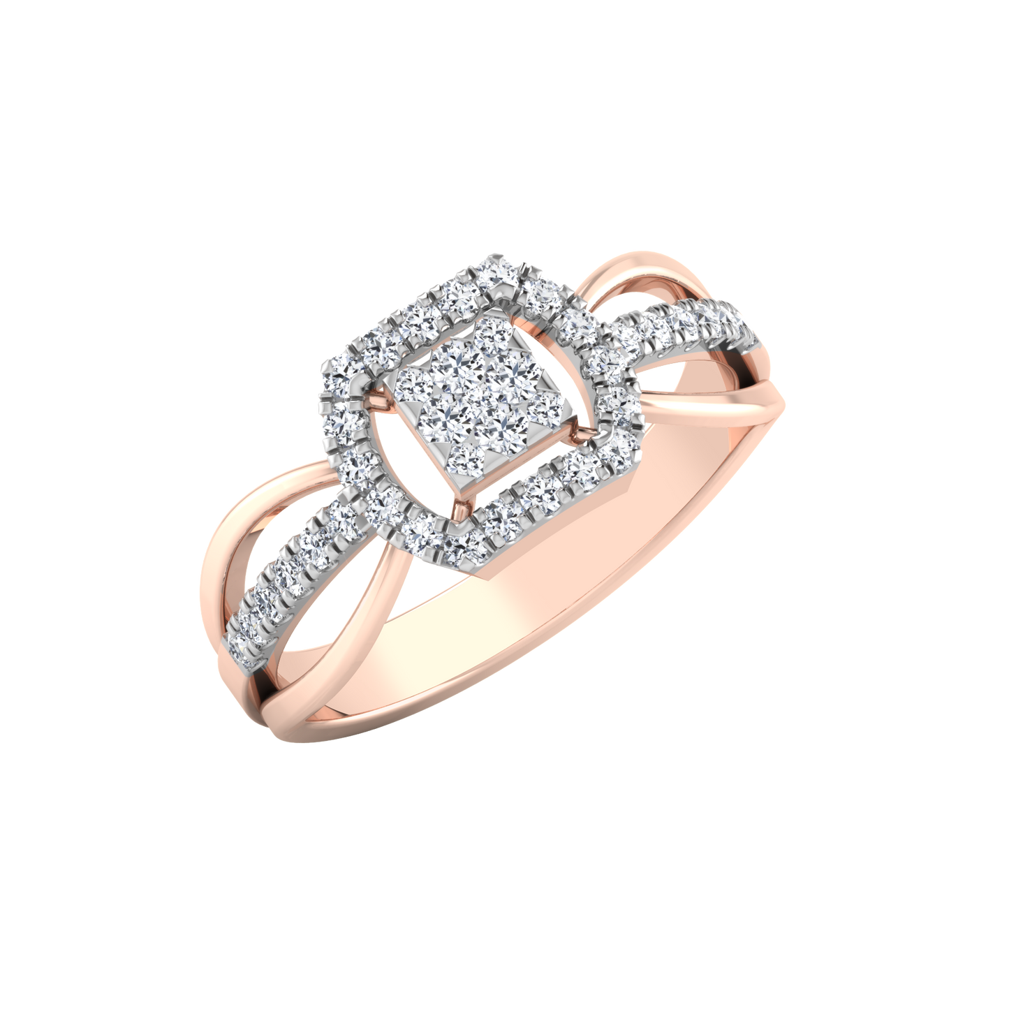 Celestial Citrine Cascade 18Kt Diamond Ring