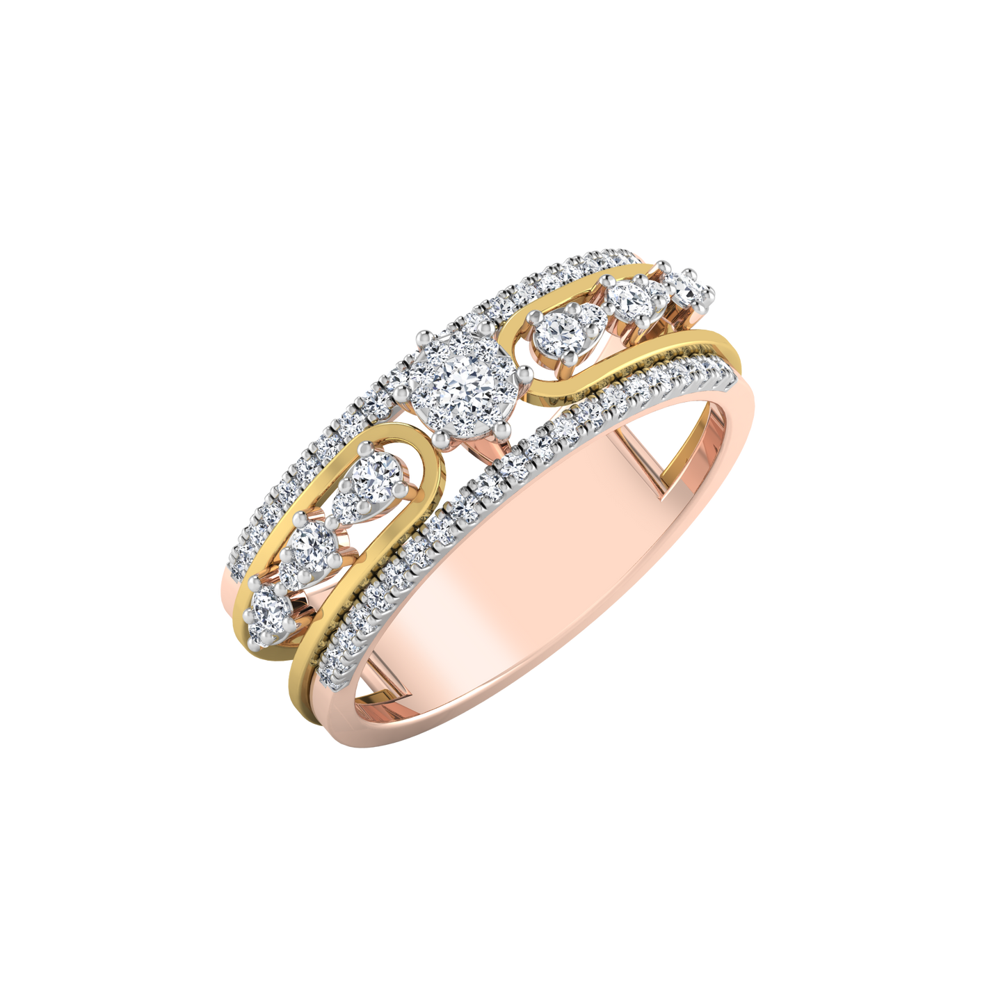 Gilded Gala Grandeur 18Kt Diamond Ring