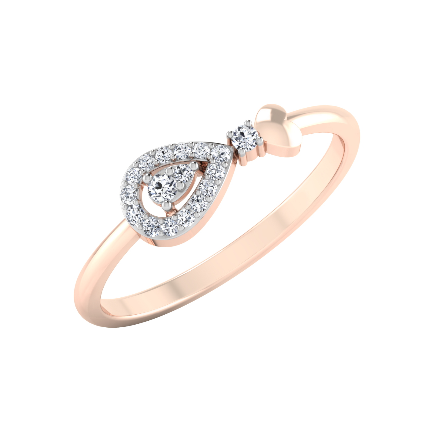 Blushing Blush Bouquet 14Kt Diamond Ring