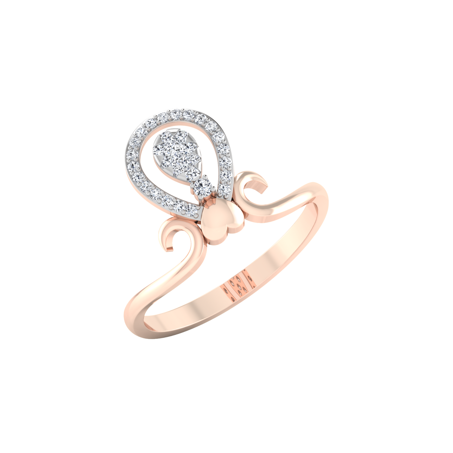 Gilded Graceful Glimmer 18Kt Diamond Ring
