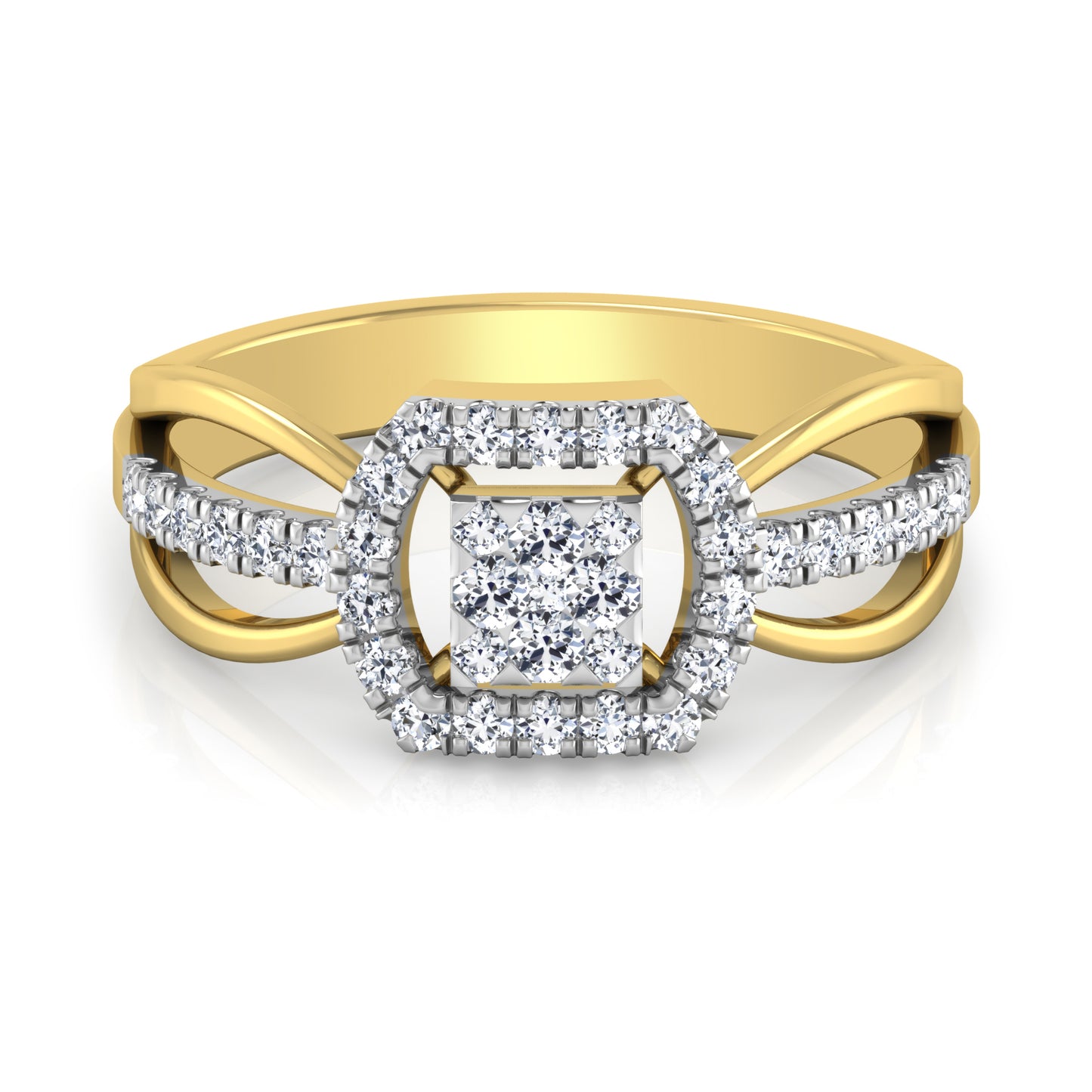 Celestial Citrine Cascade 18Kt Diamond Ring