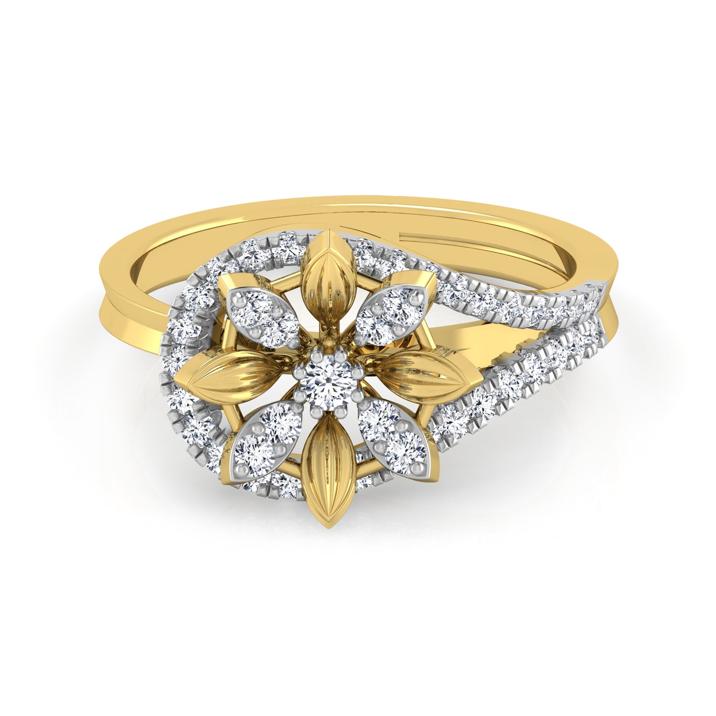 Prismatic Perfection Prism 14Kt Diamond Ring