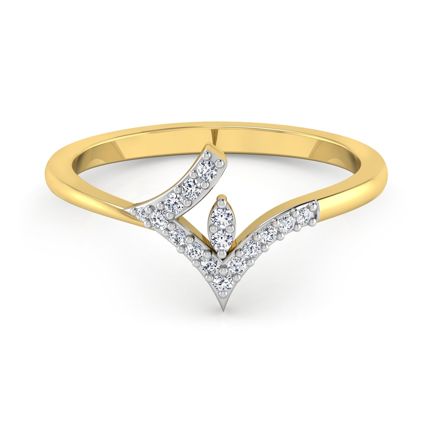 Ethereal Echo Elegance 14Kt Diamond Ring