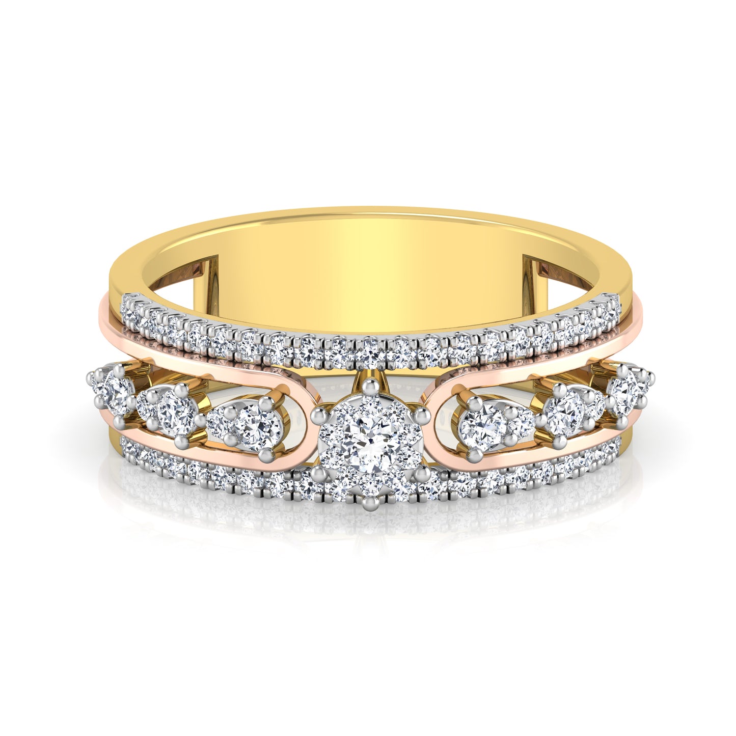 Gilded Gala Grandeur 18Kt Diamond Ring