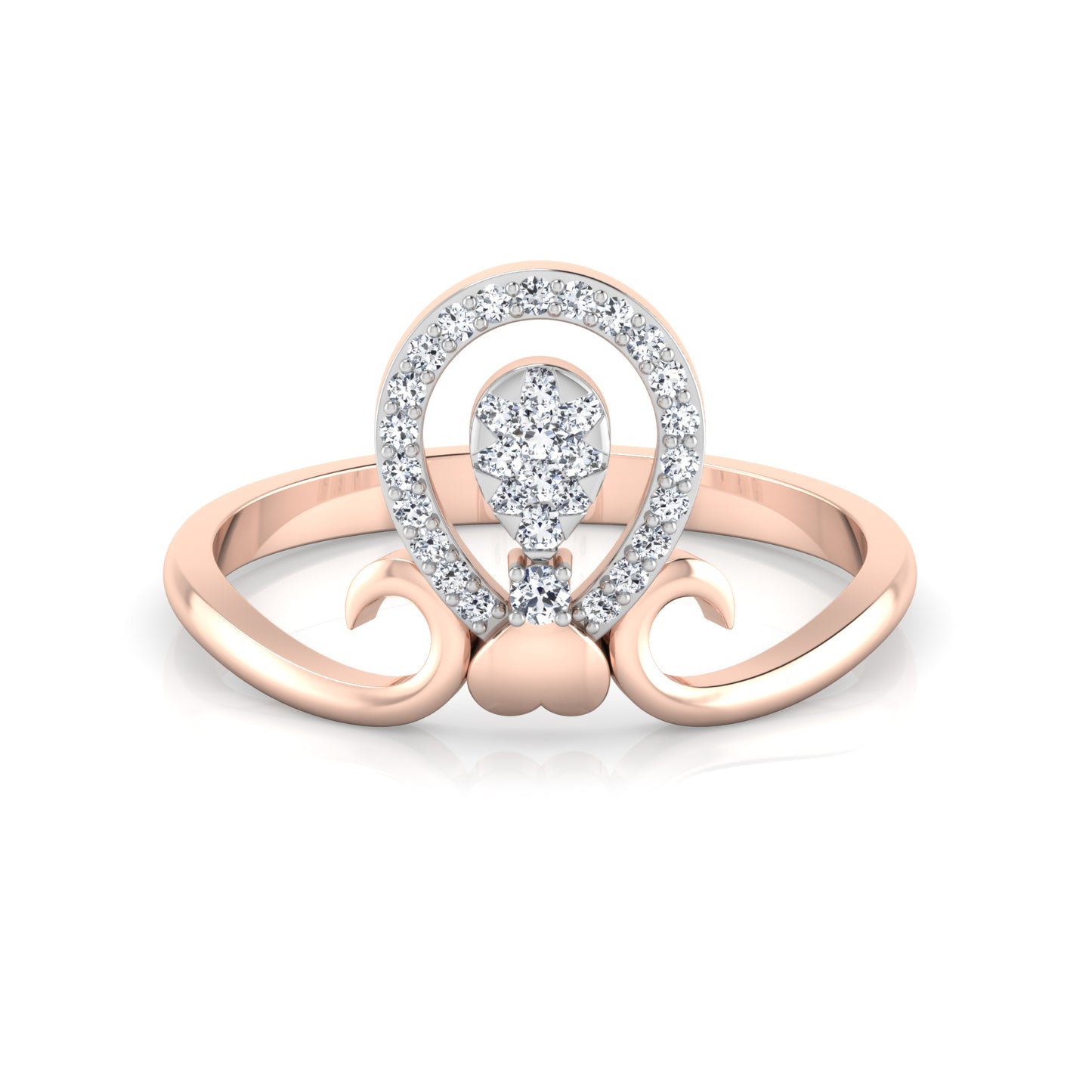 Gilded Graceful Glimmer 18Kt Diamond Ring