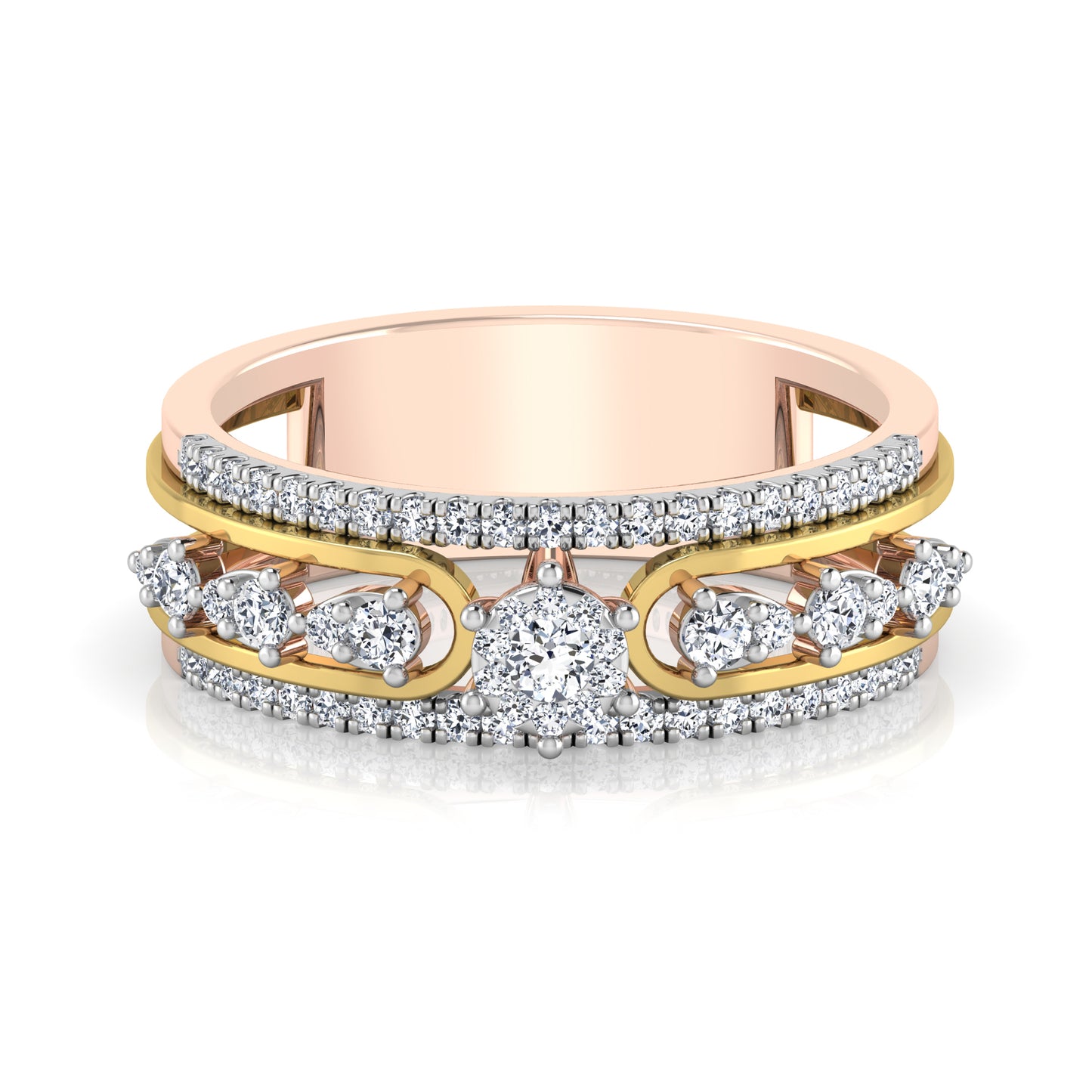 Gilded Gala Grandeur 14Kt Diamond Ring