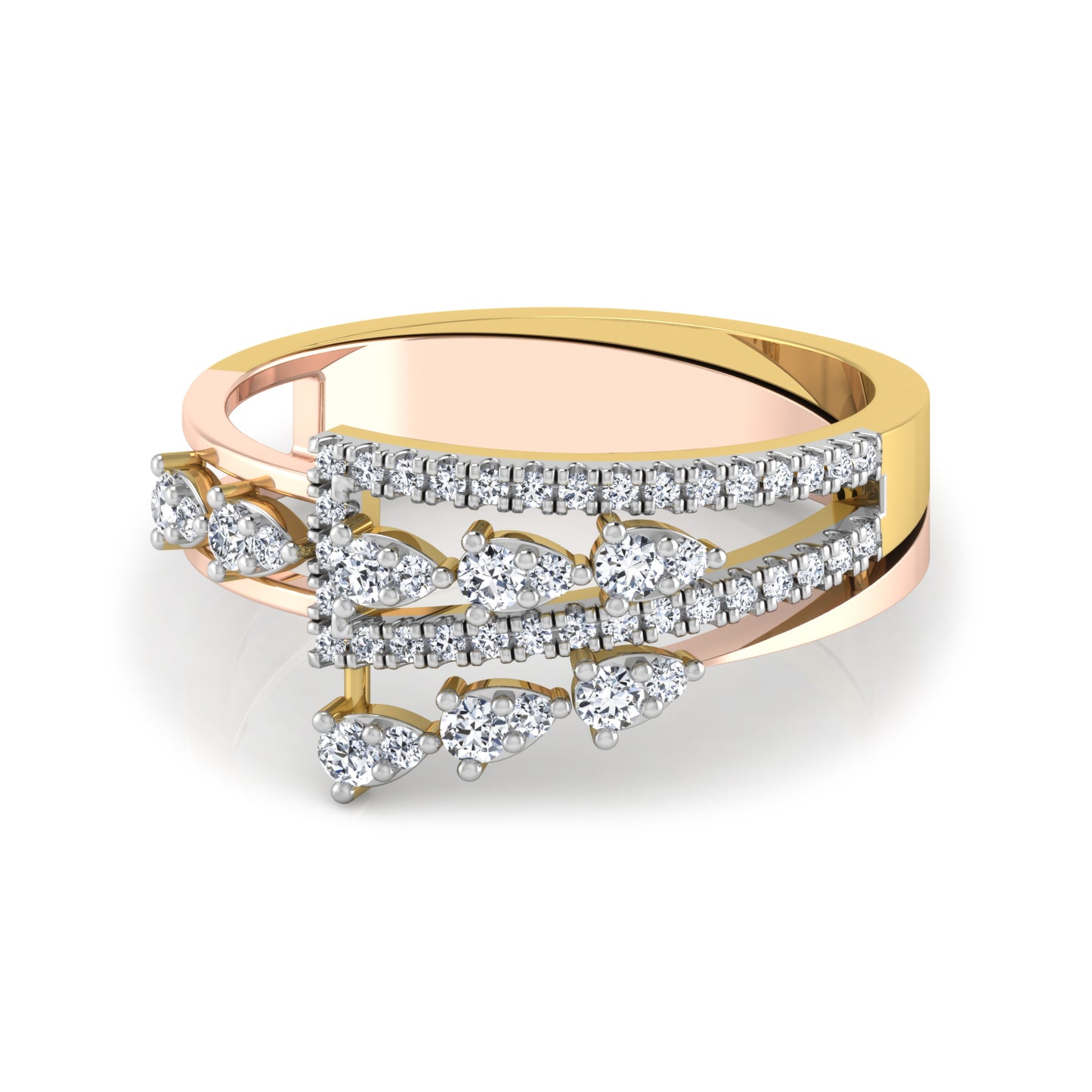 Blushing Blossom Breeze 14Kt Diamond Ring