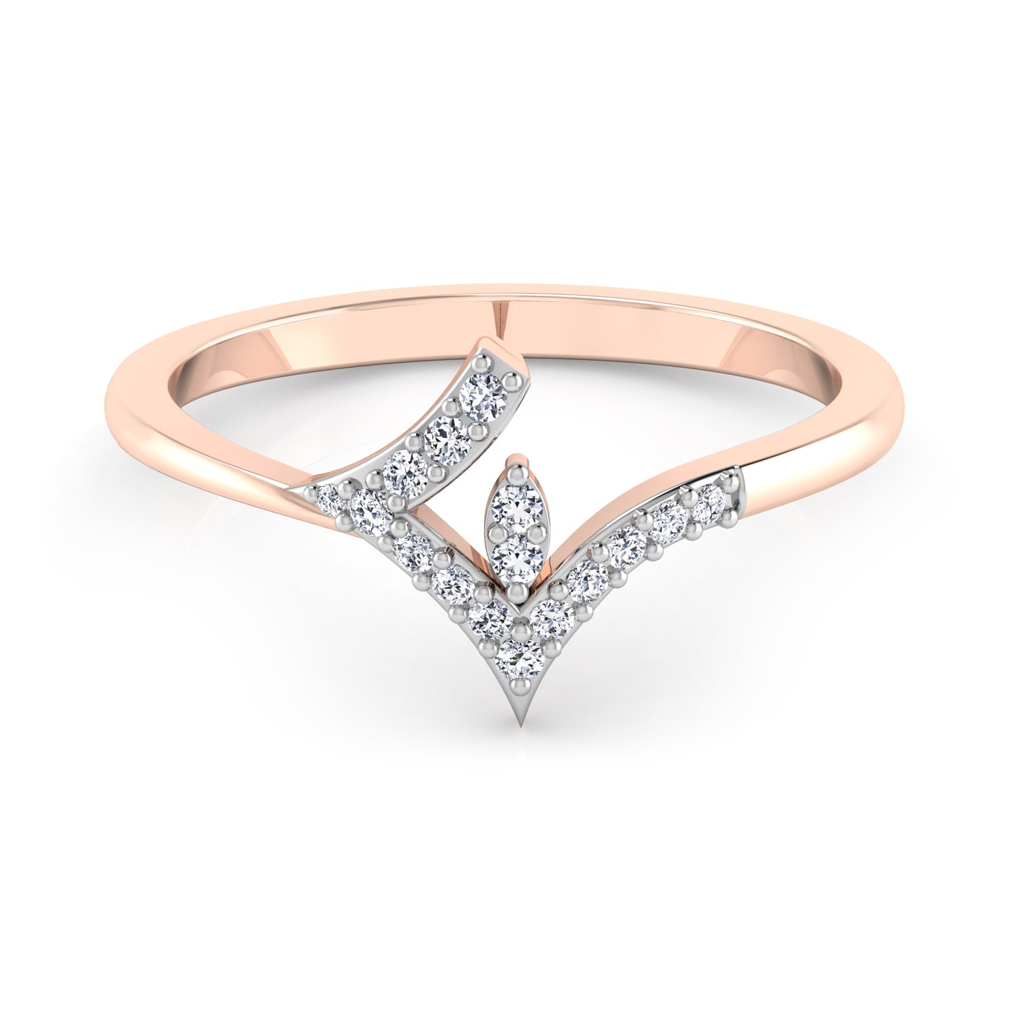 Ethereal Echo Elegance 14Kt Diamond Ring