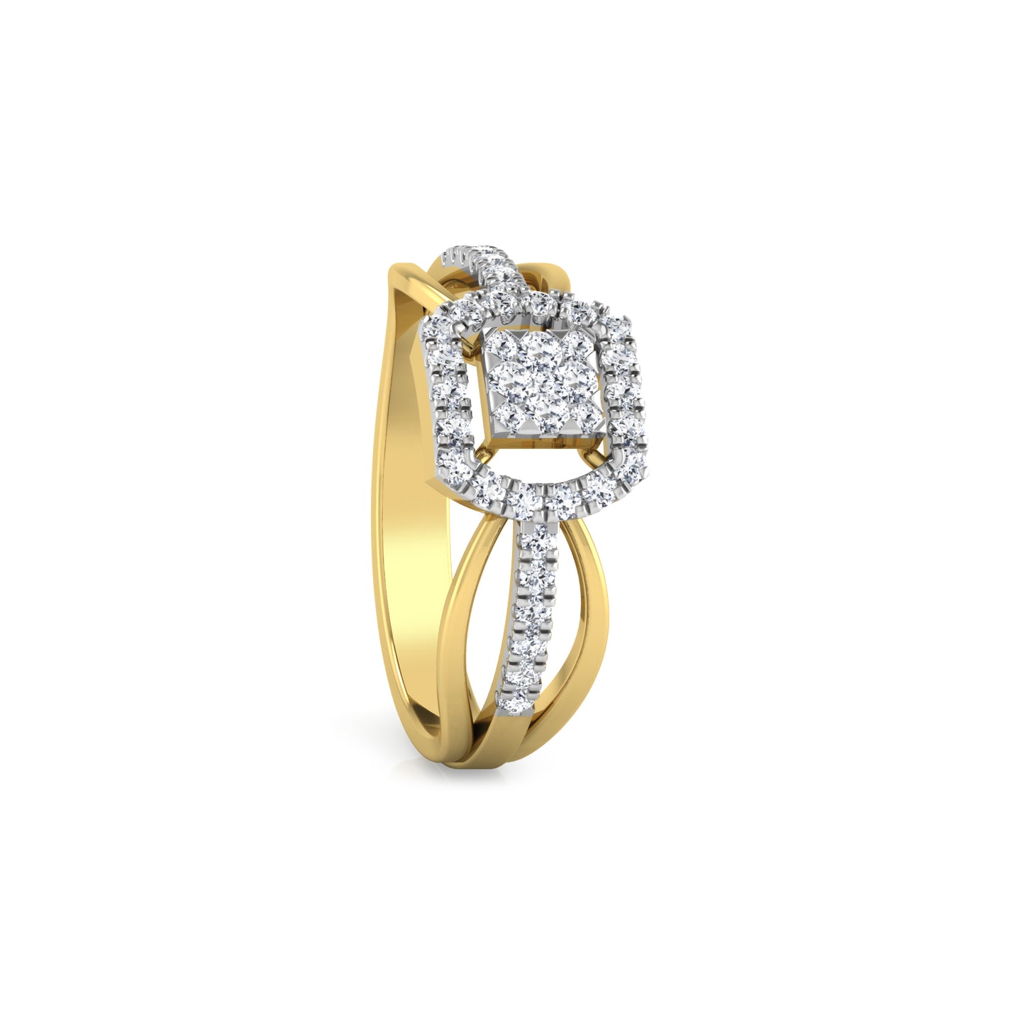 Celestial Citrine Cascade 18Kt Diamond Ring