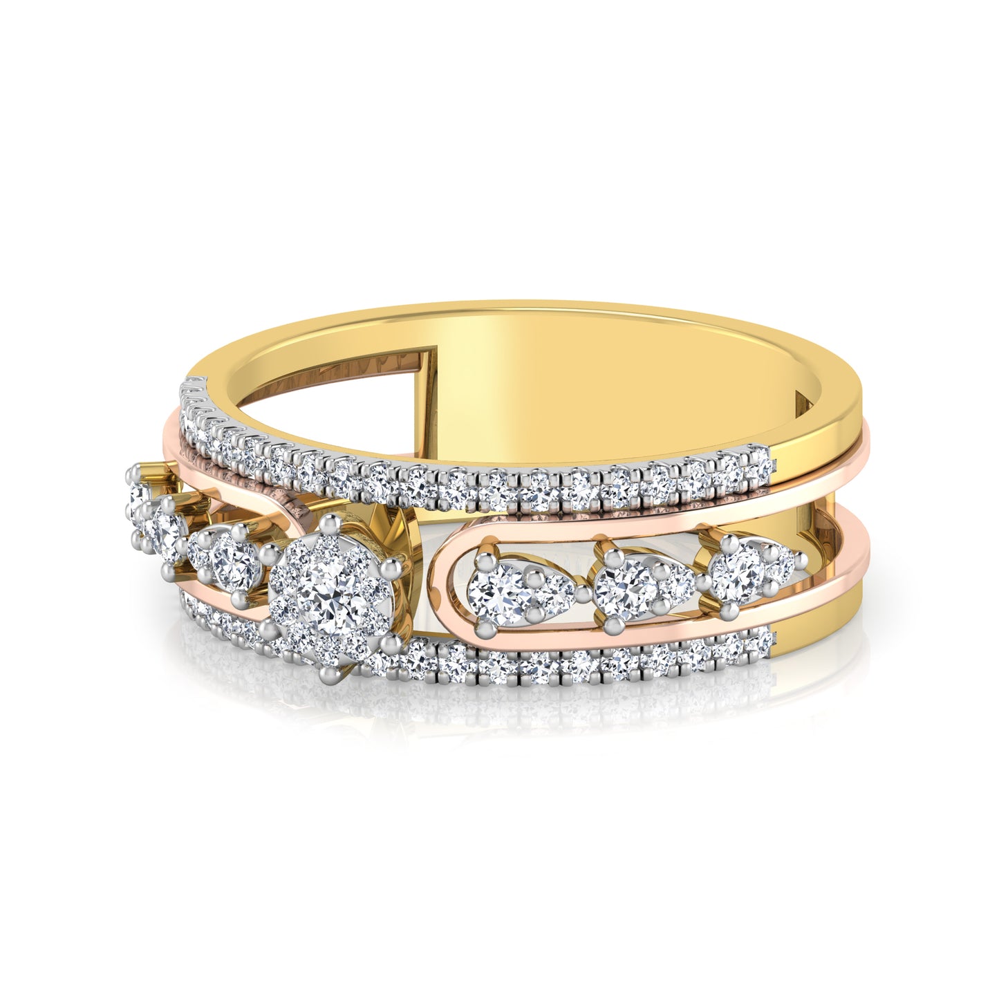 Gilded Gala Grandeur 18Kt Diamond Ring