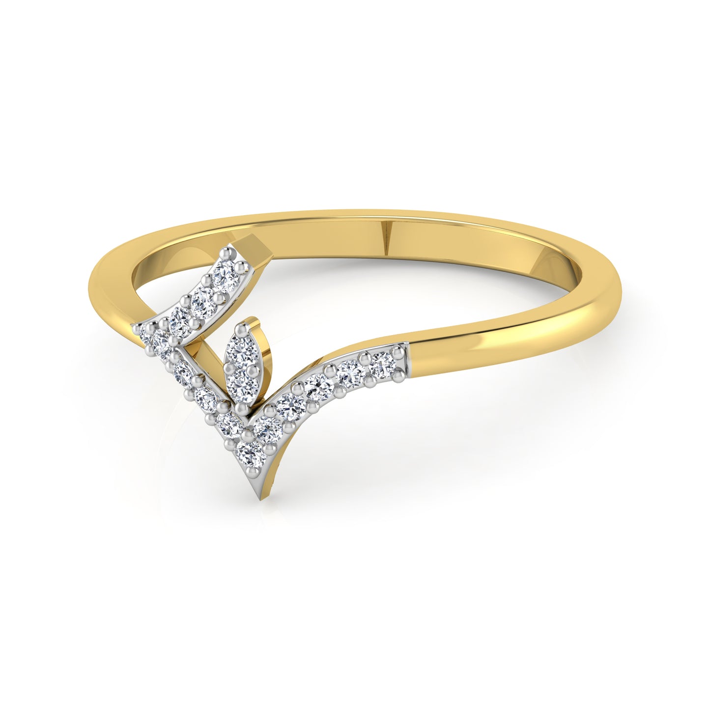 Ethereal Echo Elegance 14Kt Diamond Ring