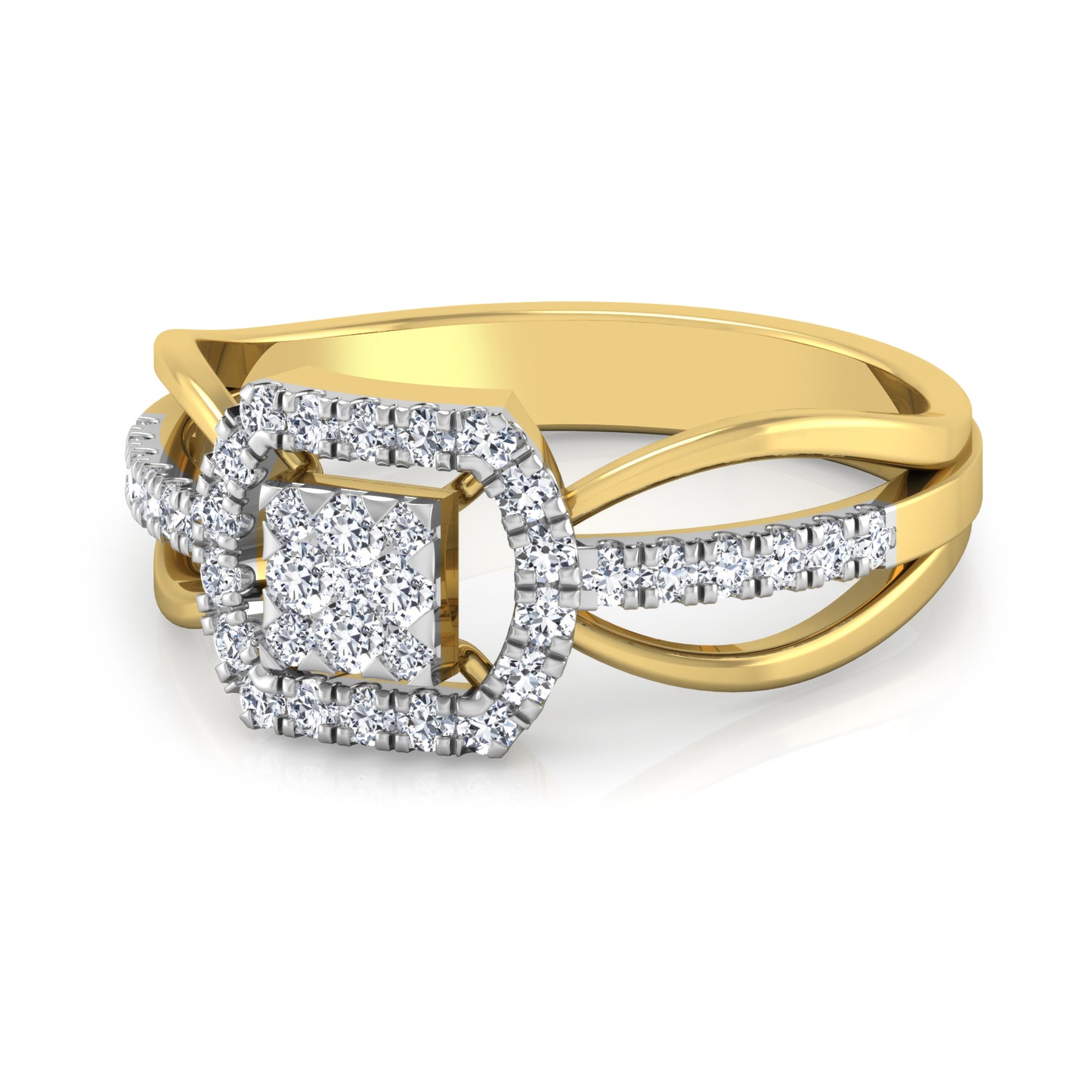 Celestial Citrine Cascade 18Kt Diamond Ring