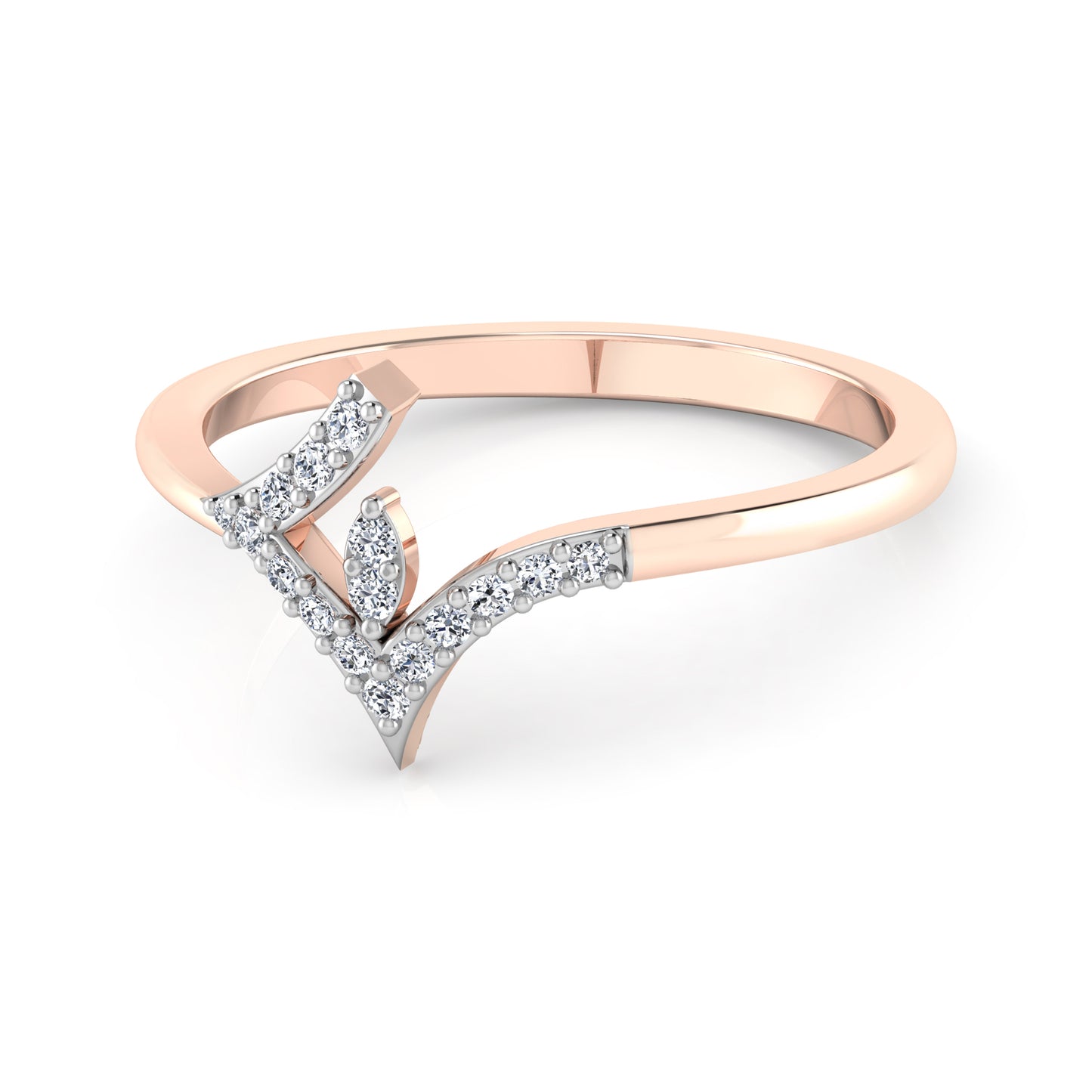 Ethereal Echo Elegance 14Kt Diamond Ring