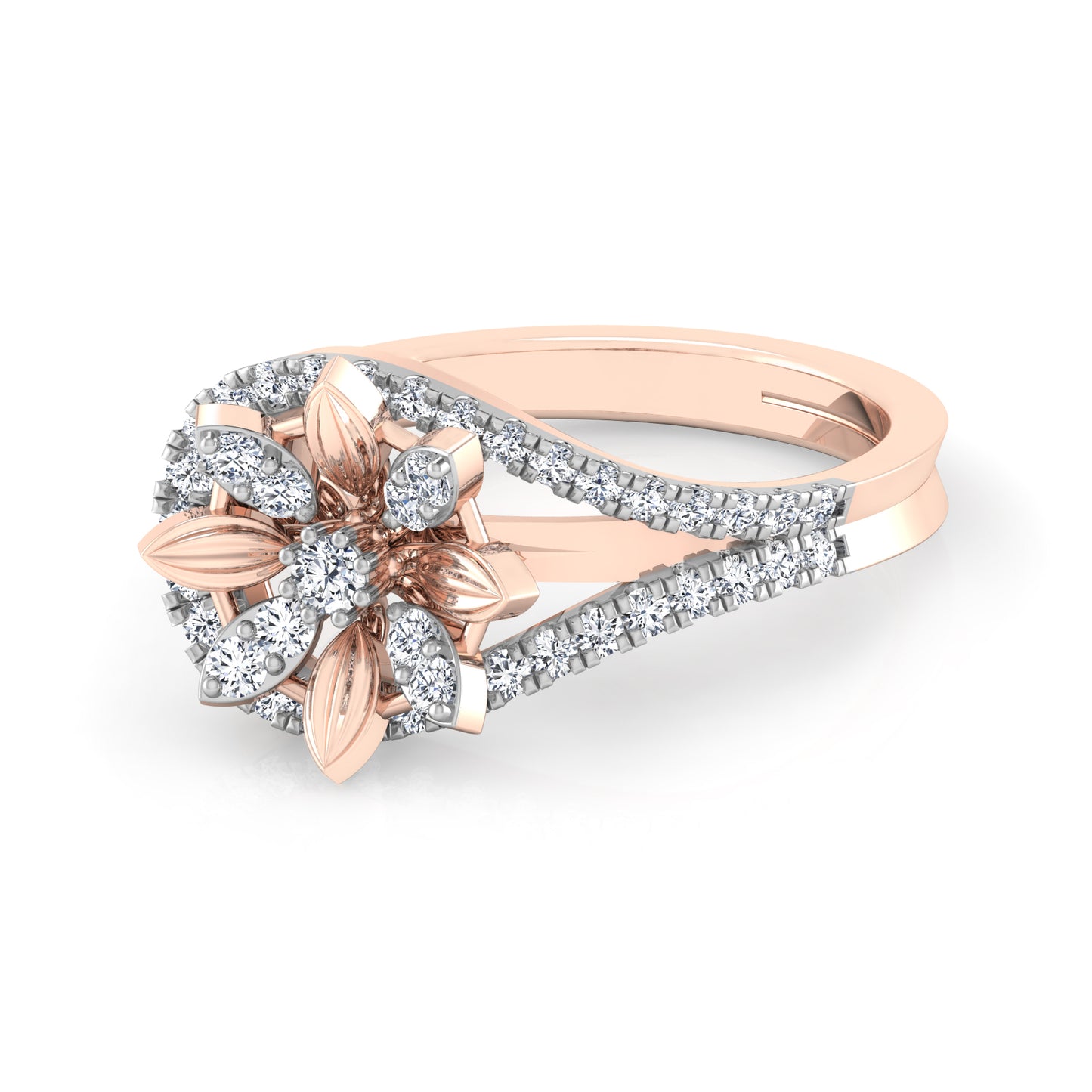 Prismatic Perfection Prism 14Kt Diamond Ring