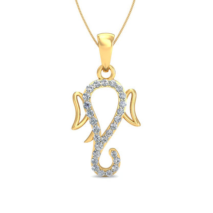 Divine Ganesha Diamond Pendant 18K