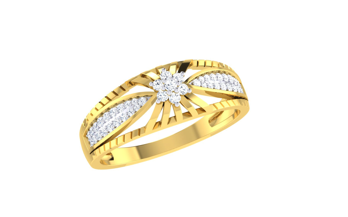 Tranquil Typhoon Turquoise 18Kt Diamond Ring