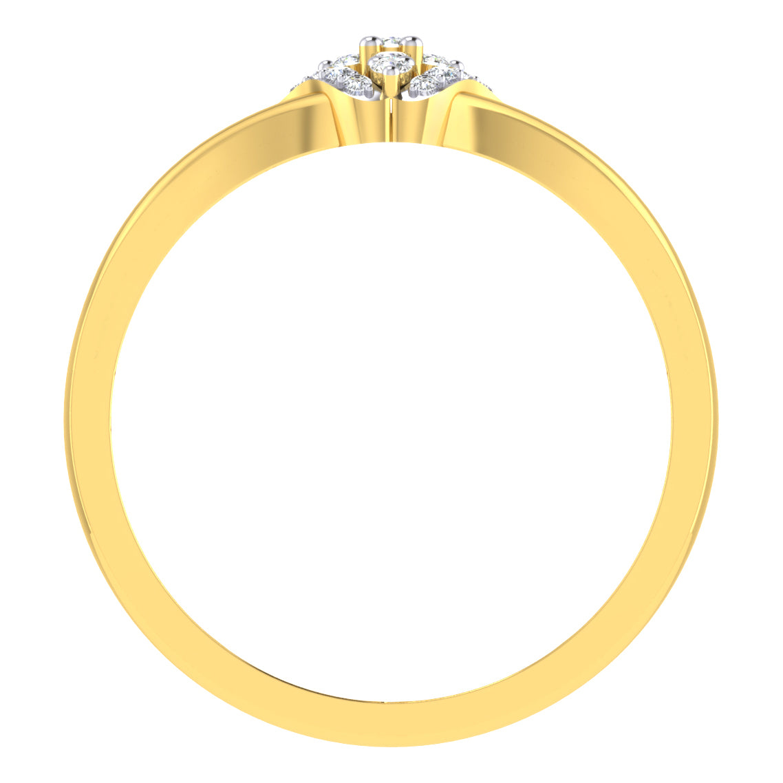 Ethereal Echoes Elegance 14Kt Diamond Ring