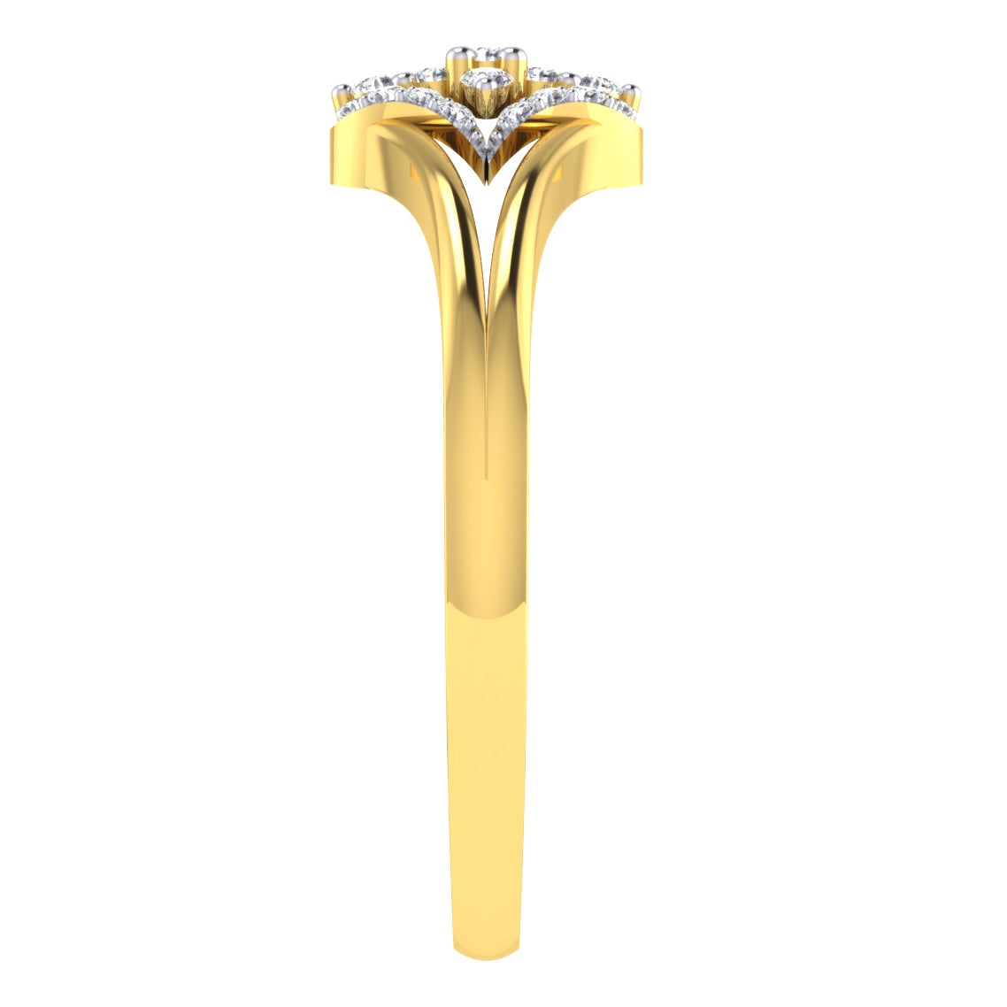 Ethereal Echoes Elegance 14Kt Diamond Ring