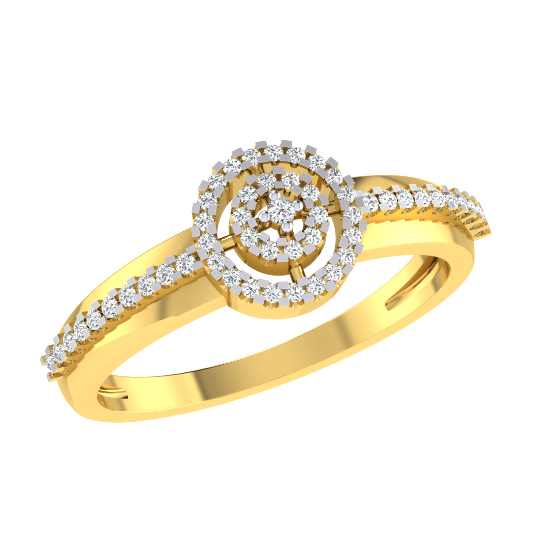 Celestial Crystal Radiance 14Kt Diamond Ring