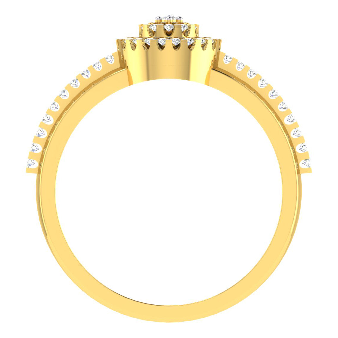 Celestial Crystal Radiance 14Kt Diamond Ring
