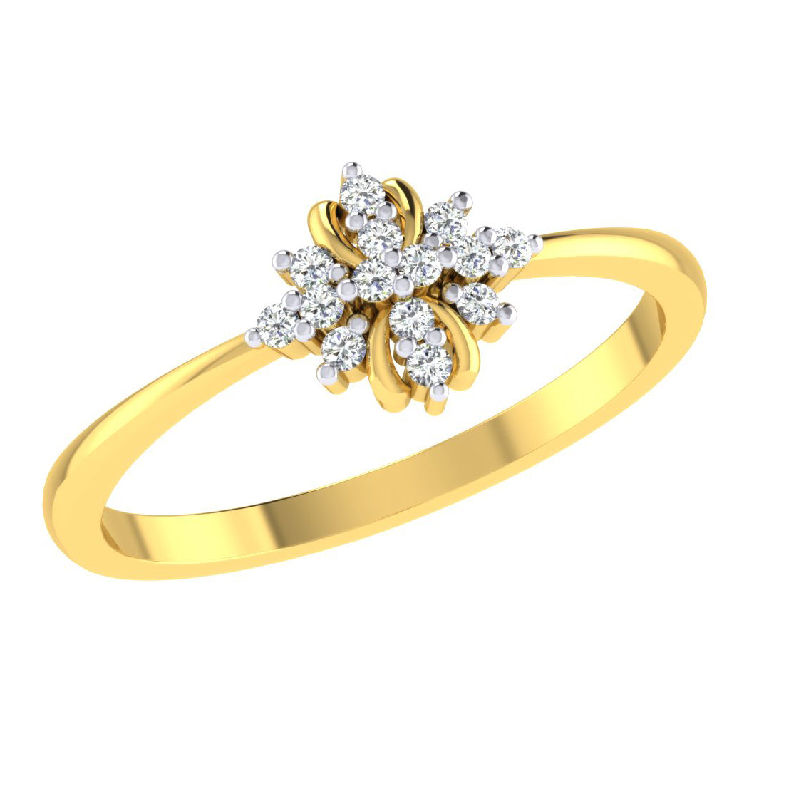 Prismatic Perfection 14Kt Diamond Ring