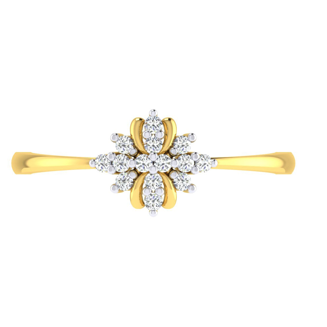Prismatic Perfection 14Kt Diamond Ring
