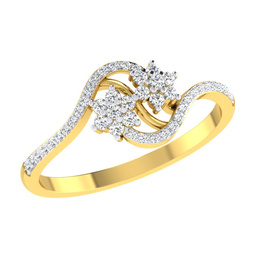Tranquil Tempest 18Kt Diamond Ring
