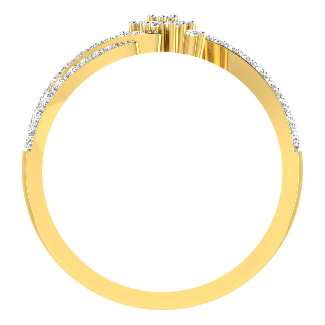 Lustrous Lagoon Luminary 18Kt Diamond Ring