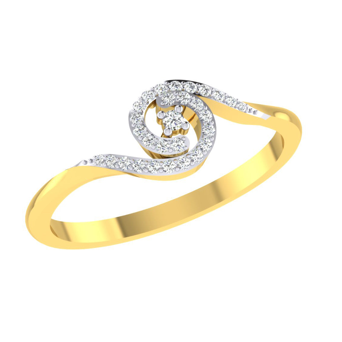 Gilded Gala Glitz 14Kt Diamond Ring