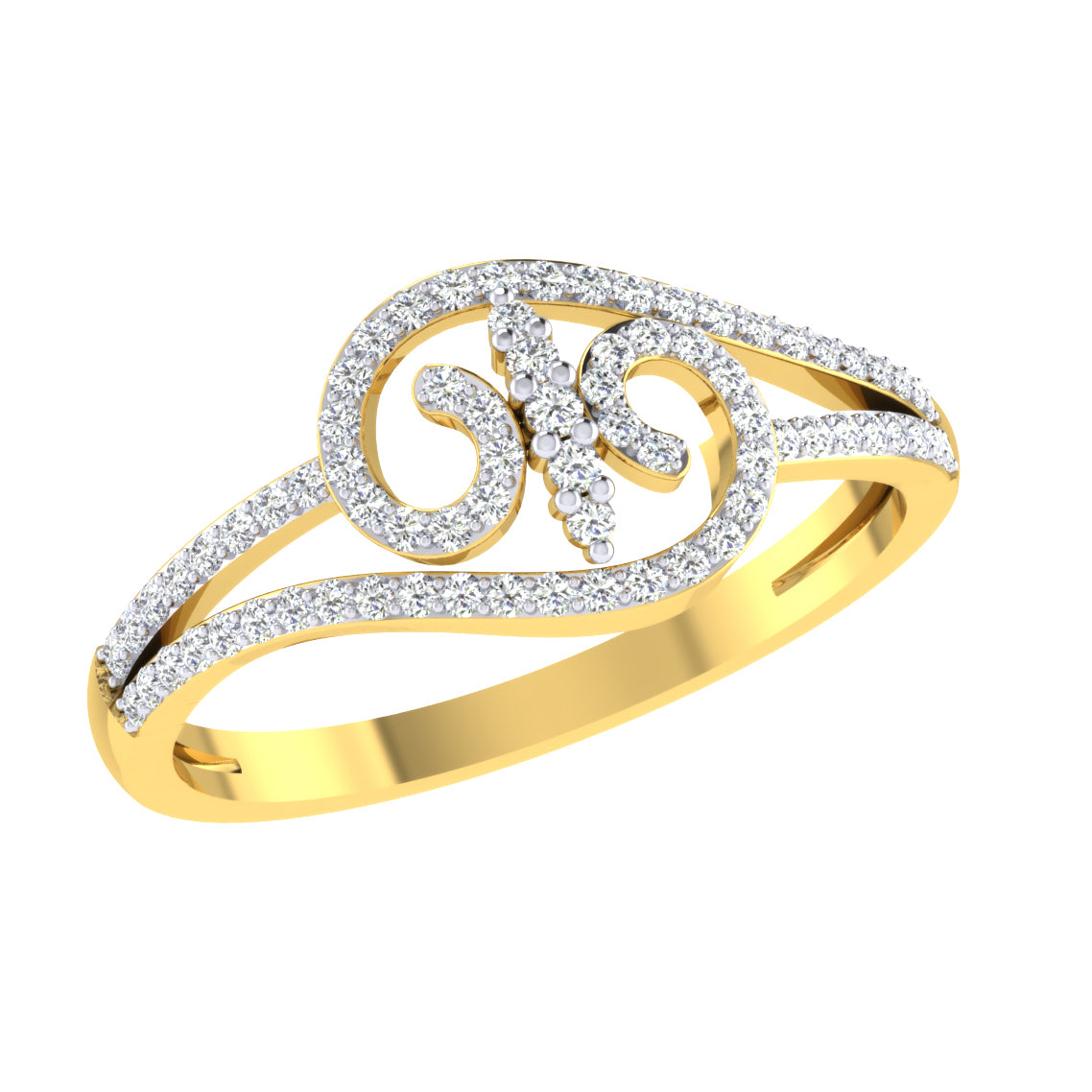 Enigmatic Elegance Ethereal 14Kt Diamond Ring